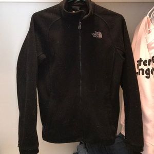 Black north face fleece zip up